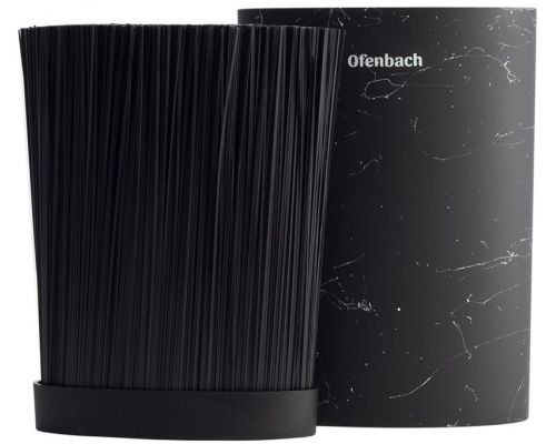 Підставка-колода Ofenbach Black Marble для кухонних ножів і ножиць 16х7х22.5см, овальна