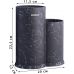 Подставка-колода Ofenbach Black Marble для кухонных ножей и ножниц 20х12х22.5см, двойная круглая