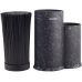 Подставка-колода Ofenbach Black Marble для кухонных ножей и ножниц 20х12х22.5см, двойная круглая