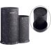 Подставка-колода Ofenbach Black Marble для кухонных ножей и ножниц 20х12х22.5см, двойная круглая