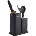 Подставка-колода Ofenbach Black Marble для кухонных ножей и ножниц 21.5х13х23см двойная