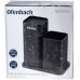 Подставка-колода Ofenbach Black Marble для кухонных ножей и ножниц 21.5х13х23см двойная
