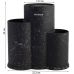 Подставка-колода Ofenbach Black Marble для кухонных ножей и ножниц 23х12х22см, тройная круглая
