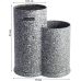 Подставка-колода Ofenbach Grey Marble для кухонных ножей 10х19х23см, двойная круглая