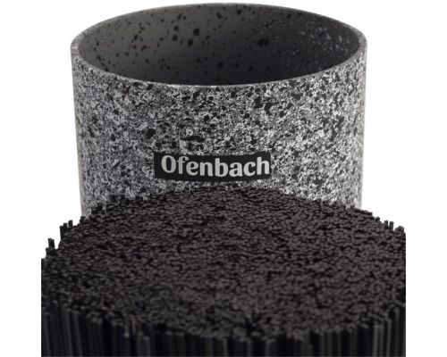 Подставка-колода Ofenbach Grey Marble для кухонных ножей 11х11х22 см, круглая
