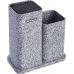 Подставка-колода Ofenbach Grey Marble для кухонных ножей 21х12х23см, двойная