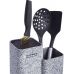 Подставка-колода Ofenbach Grey Marble для кухонных ножей 21х12х23см, двойная