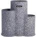 Подставка-колода Ofenbach Grey Marble для кухонных ножей 23х13х22см, тройная круглая