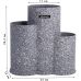 Подставка-колода Ofenbach Grey Marble для кухонных ножей 23х13х22см, тройная круглая