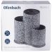 Подставка-колода Ofenbach Grey Marble для кухонных ножей 23х13х22см, тройная круглая