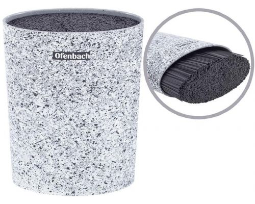 Подставка-колода Ofenbach Snow Marble для кухонных ножей 16х7х22.5см, овальная Подставка-колода Ofenbach Snow Marble для кухонных ножей 16х7х22.5см, овальная