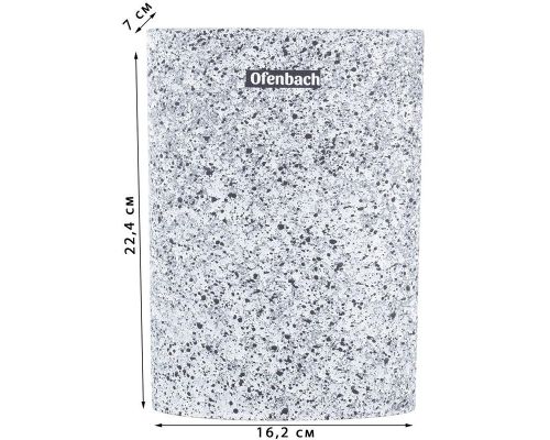 Подставка-колода Ofenbach Snow Marble для кухонных ножей 16х7х22.5см, овальная Подставка-колода Ofenbach Snow Marble для кухонных ножей 16х7х22.5см, овальная