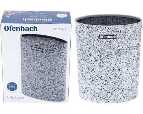 Подставка-колода Ofenbach Snow Marble для кухонных ножей 16х7х22.5см, овальная Подставка-колода Ofenbach Snow Marble для кухонных ножей 16х7х22.5см, овальная