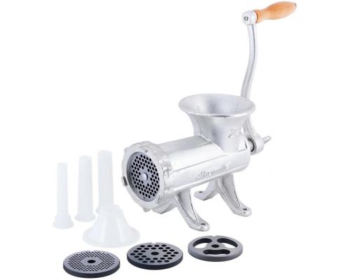 Мясорубка ручная Kamille 2в1 с насадками для наполнения колбас, 31х15х20.5см, чугун Мясорубка ручная Kamille 2в1 с насадками для наполнения колбас, 31х15х20.5см, чугун