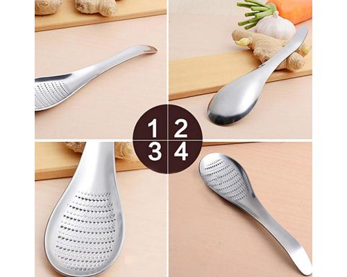 Терка мелкая для чеснока, имбиря и сыра Empire "Spoon" 18.5см, нержавеющая сталь
