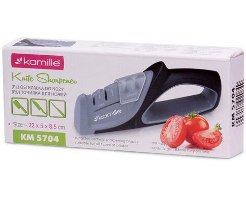 Точилка для ножей Kamille 21.5х4.5.х9см с двумя видами точил