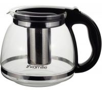 Чайник скляний заварювальний Kamille 2000мл зі знімним ситечком (0780xl)