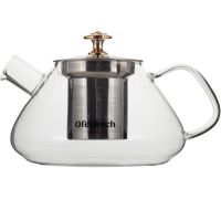 Чайник скляний заварювальний Ofenbach 1000мл зі знімним ситечком (0616l)