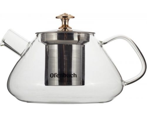 Чайник скляний заварювальний Ofenbach 1000мл зі знімним ситечком (0616l) Чайник скляний заварювальний Ofenbach 1000мл зі знімним ситечком (0616l)