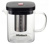 Чайник скляний заварювальний Ofenbach 600мл зі знімним ситечком (0612s)