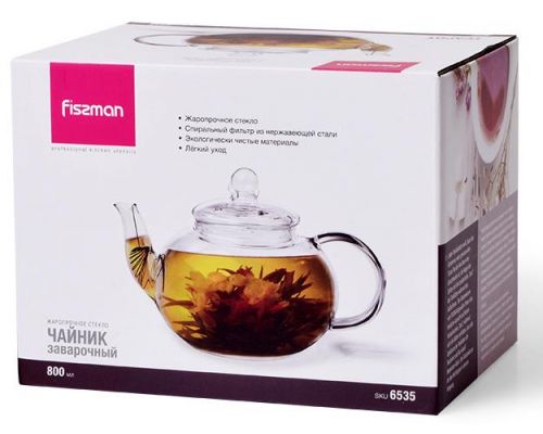 Чайник заварювальний Fissman Lucky-6535 800мл зі знімним фільтром Чайник заварювальний Fissman Lucky-6535 800мл зі знімним фільтром