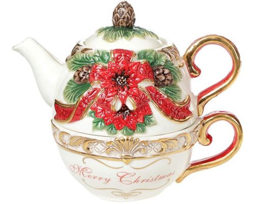 Чайний набір «Merry Christmas» чашка 300мл і чайник 400мл Чайний набір «Merry Christmas» чашка 300мл і чайник 400мл