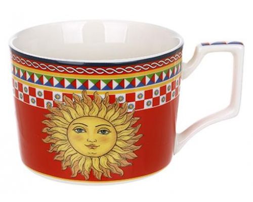 Чайно-кофейный набор Sicilia "Sole" (Солнце) 220мл на 6 персон, фарфор