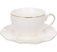 Чайный фарфоровый набор "Modern White" 6 чашек 250мл и 6 блюдец