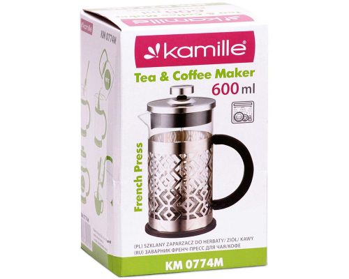 Френч-прес Kamille Frances 600мл з пластиковою ручкою Френч-прес Kamille Frances 600мл з пластиковою ручкою
