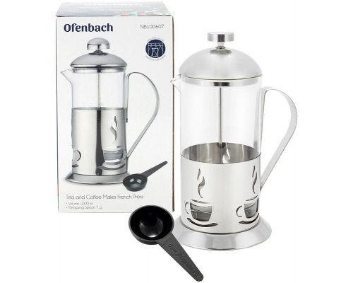 Френч-прес Ofenbach Tea Time 1000мл з мірною ложкою Френч-прес Ofenbach Tea Time 1000мл з мірною ложкою