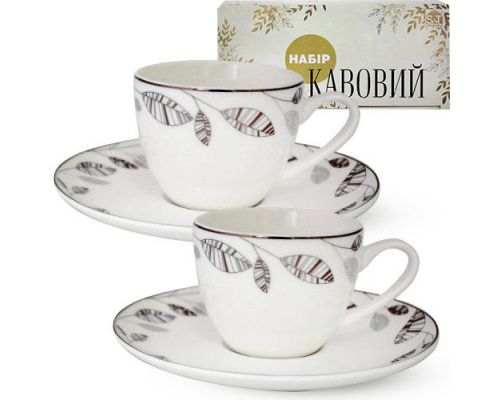 Кофейный сервиз "Патио" 110мл на 6 персон, фарфоровый Кофейный сервиз "Патио" 110мл на 6 персон, фарфоровый