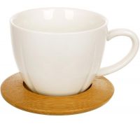 Чайно-кофейный набор Nouvelle Home 6 чашек 180мл и 6 бамбуковых блюдец