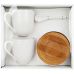 Чайный фарфоровый набор Ceram-Bamboo Grace на 2 персоны, 2 чашки 350мл и 2 блюдца с ложками