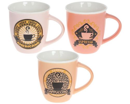 Кружка фарфоровая "Always Good" 380мл, "Americano", "Cappuccino" и "Espresso" Кружка фарфоровая "Always Good" 380мл, "Americano", "Cappuccino" и "Espresso"