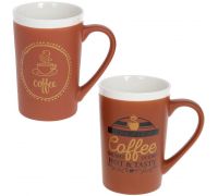 Кружка фарфоровая "Coffeе" 400мл, 2 дизайна