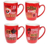 Кружка фарфоровая "Coffee First" 340мл