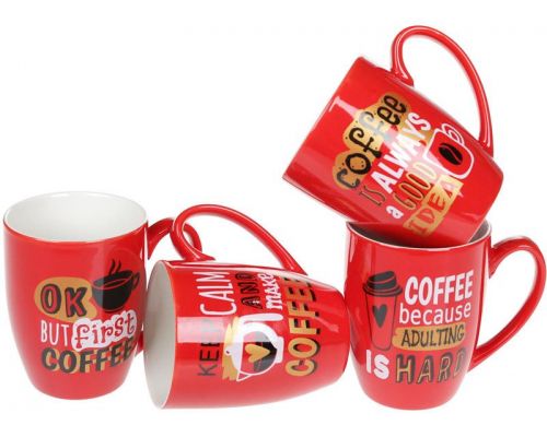 Кружка фарфоровая "Coffee First" 340мл Кружка фарфоровая "Coffee First" 340мл
