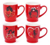 Кружка фарфоровая "Happy Valentine's" 330мл