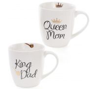 Кружка фарфоровая "Моя королевская семья" 520мл ("King Dad" & "Queen Mom")