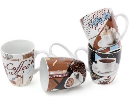Кружка фарфоровая "Retro Coffee" 375мл Кружка фарфоровая "Retro Coffee" 375мл