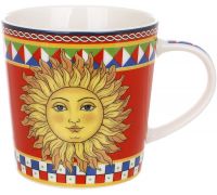 Кружка фарфоровая Sicilia "Sole" (Солнце) 450мл, подарочная чашка