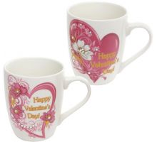 Кружка "Happy Valentine's" 350мл со стразами