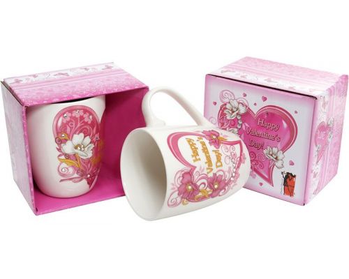 Кружка "Happy Valentine's" 350мл со стразами Кружка "Happy Valentine's" 350мл со стразами