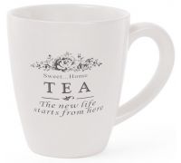 Кружка керамическая "Sweet Home TEA" 300мл (большая чайная чашка)