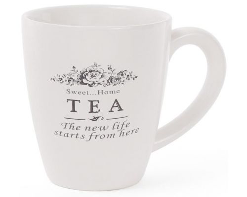 Кружка керамическая "Sweet Home TEA" 300мл (большая чайная чашка) Кружка керамическая "Sweet Home TEA" 300мл (большая чайная чашка)