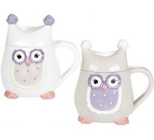 Кружка "Owl Family" 400мл с керамической крышкой