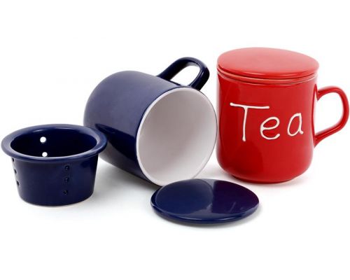 Кружка-заварник Shabby Chic "Tea" 290мл с керамическим фильтром Кружка-заварник Shabby Chic "Tea" 290мл с керамическим фильтром