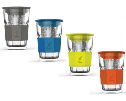 Стакан-заварник ZestGlass Original 415мл с металлическим ситечком и силиконовой защитой (оранжевый) Стакан-заварник ZestGlass Original 415мл с металлическим ситечком и силиконовой защитой (оранжевый)