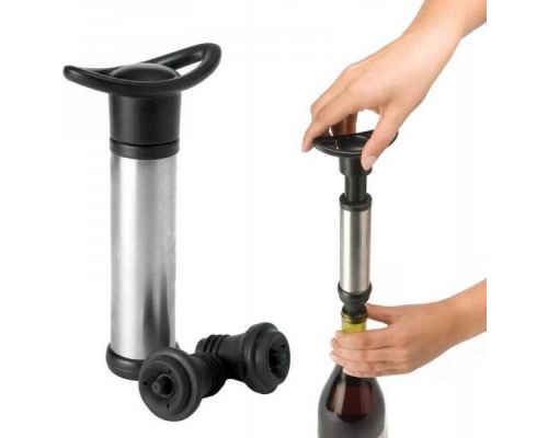 Помпа для вина Vacuum Wine Saver с 2 пробками, вакуумный насос для закупоривания бутылки Помпа для вина Vacuum Wine Saver с 2 пробками, вакуумный насос для закупоривания бутылки