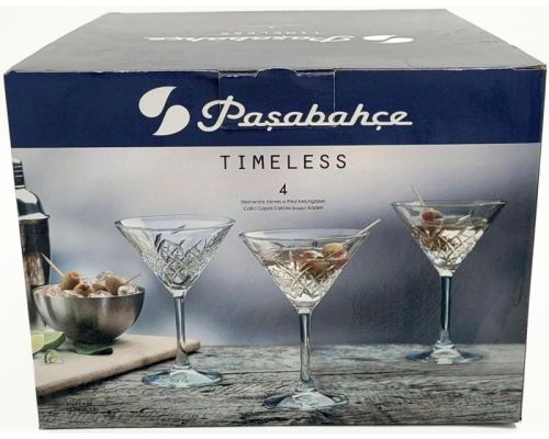 Набор 4 фужера Pasabahce Timeless для мартини 230мл, коктейльные бокалы